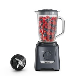 Blender Tefal Blendforce BL585BF0, 600 W, 1.9 L, 2 trepte viteza + Pulse, 6 lame Powelix 3D, tehnologie Powelix Cyclonic, vas din plastic, functie zdrobire gheata, lame detasabile, negru