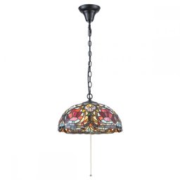 Pendul Larissa QZ-LARISSA-P, 3xE27, bronz vintage, multicolor