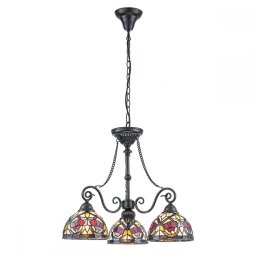 Candelabru Larissa QZ-LARISSA-3P-CH, 3xE27, bronz vintage, multicolor