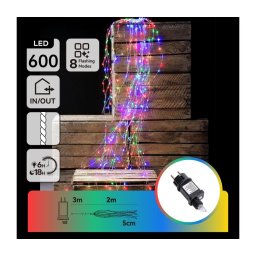 Aigostar - LED Ghirlandă de exterior pentru Crăciun 600xLED/8 funcții 5m IP44 multicolor