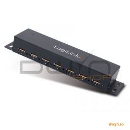 HUB USB 2.0 extern, 7*USB,metal, incl. alimentare, Logilink 'UA0148'
