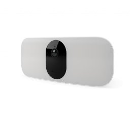 Camera de supraveghere Arlo FB1001-100EUS Pro 3 Floodligh, 4MP, 2K, 2560x1440, Color Night Vision, HDR, wireless, baterie reincarcabila, reflector 3000 lumeni, microfon si difuzor, sirena 80dB, detectare inteligenta, fara statie de baza, IP65, Alb