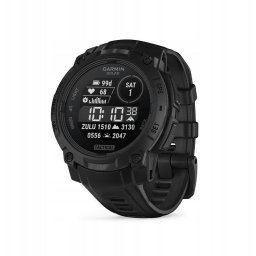 Ceas inteligent Garmin Instinct 3, 45 mm, Solar, Editie Tactica, cu Curea Neagra, Negru