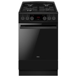 Aragaz mixt Amica 523GEH3.33HZpTsDpAF(BmV) PIZZA, 50 cm, 65 l, clasa A, negru mat