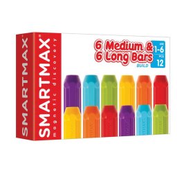 Joc magnetic Smart Games - Smart Max, XT set cu 6 piese medii si 6 piese lungi