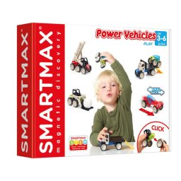 Joc magnetic Smart Games - Smart Max, Power Vehicles, Vehicule cu motor, 25 piese