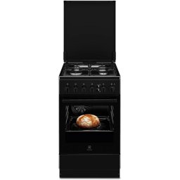 Aragaz Electrolux LKG504023K, 4 arzatoare gaz, cuptor gaz 57 l, 50 cm, negru