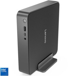 Sistem desktop, Mini PC Lenovo IdeaCentre Mini 01IRH10R, procesor Intel Core™ 7 240H pana la 5.2GHz, 8GB DDR5, 512GB SSD, Intel® Graphics, No OS, Gri inchis