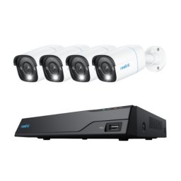 Kit Camere de supraveghere NVR Reolink NVS8-8MB4, 8 canale + 4 x Camera supraveghere B800