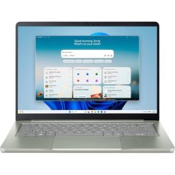 Laptop Acer Swift Air 14 SFA14-I31, 14 inch, WUXGA IPS 120Hz, Procesor Intel® Core™ 5 320 (6M Cache, pana la 4.60 GHz), 12GB LPDDR5X, 512GB SSD, Intel Graphics, Windows 11 Home, Verde pal