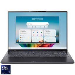 Laptop Acer Swift Go 16 AI OLED SFG16-I71-70FK cu procesor Intel® Core™ Ultra 7 355 pana la 4.7GHz, 16 inch, WUXGA, OLED, 16GB LPDDR5X RAM, 1TB SSD, Intel® Graphics, Windows 11 Home, Gri inchis