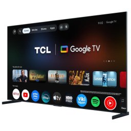 Televizor RGB-Mini LED TCL, 248 cm, 4K Ultra HD, 144 Hz, Google TV, sunet Bang & Olufsen, Albastru / Negru