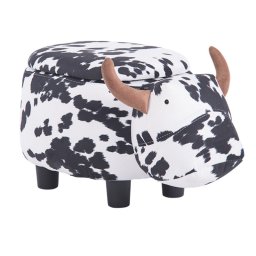 Scaun pentru copii cu depozitare Carmen 3530952 Oi, 58 x 38 x 34 cm, Textil, Alb/Negru
