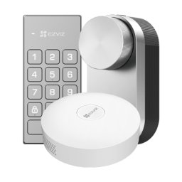 Kit incuietoare inteligenta cu hub pentru conexiune internet inclus si scenarii smart - EZVIZ CS-DL01/DL01CP/A3