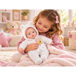Papusa bimbo baby ricky, 38 cm, moale, 24+ luni