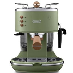 Espressor Manual Delonghi ECOV311.GR Vintage 1100W 15Bari 1.4L PaduriESE IncalzitorCeasca VerdeArgintiu