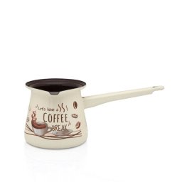 Ibric Metalac Coffee Break Metal Emailat 0.4L Bej/Maro