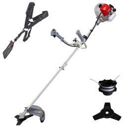 Motocoasă pe benzină Ikra IBF 43 – 42,7 cm³, 1,1 kW, lățime de tăiere 45 cm cu fir