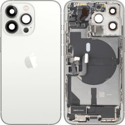 Capac Baterie Apple iPhone 13 Pro, Cu Carcasa Mijloc, Full Parts, Argintiu, Swap Premium