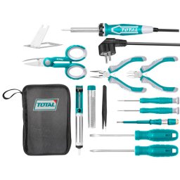 Set Unelte pentru reparatii IT si Electronica TOTAL, 13 piese incluse, Trusa Practica