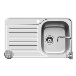 Set Chiuveta bucatarie SPACE MINI DR LN + Baterie Silvio Pyramis Inox