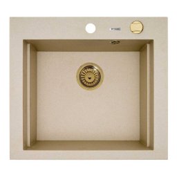 Chiuveta Bucatarie Pyramis SIROS 57x51.5 1B Beige Gold