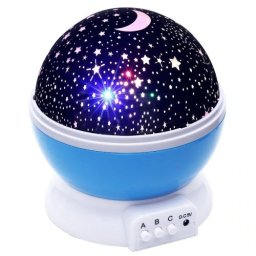 UB Star Master ALBASTRU GLOB 360 Lampa de Veghe cu Proiector Rotativ Stele