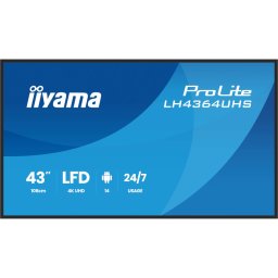 Display interactiv IIyama ProLite LH4364UHS-B1AG, 43", UHD VA, 6.5ms, 60Hz, Android