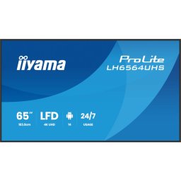 Monitor LED IIyama Smart ProLite LH6564UHS-B1AG, 65", UHD VA, 6.5 ms, 60 Hz, Android