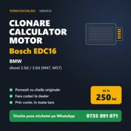 Clonare calculator motor Bosch EDC16 (C31, C35, CP35) pentru BMW 2.0d si 3.0d