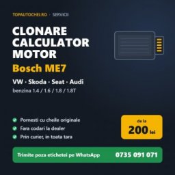 Clonare calculator motor Bosch ME7 (ME7.1, ME7.5) pentru VW, Skoda, Seat, Audi benzina