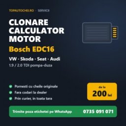 Clonare calculator motor Bosch EDC16 (U1, U31, U34) pentru VW, Skoda, Seat, Audi 1.9 si 2.0 TDI