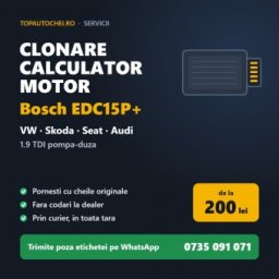 Clonare calculator motor Bosch EDC15P+ pentru VW, Skoda, Seat, Audi 1.9 TDI