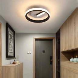 Lustra LED Victoria 19W rotunda, tricolor (rece/cald/neutru), negru-alb