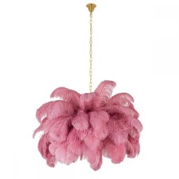 Pendul Tiffany JD0019.PINK, 18xG9, roz, metal și textil și pene naturale