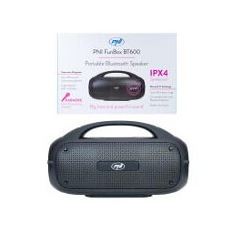 Boxa portabila FunBox cu Bluetooth 65W MP3 player cititor card USB microfon fara fir acumulator 4400mAh IPX4 Negru