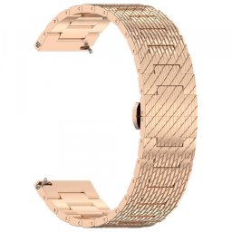 Curea Techsuit W052 pentru Huawei Watch / Xiaomi Watch Series, 22mm, Roz Aurie
