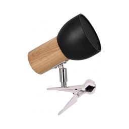 Spot-Light - Lampă cu clemă SVENDA 1xE27/60W/230V stejar/negru