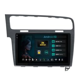 Navigatie 2K Volkswagen Golf 7 (2012-2020) rama Silver 4GB RAM Android Octacore Slot Sim 4G DSP GPS Wi-FI Carplay Android Auto USB Bluetooth Waze Touchscreen 10.36 Inch