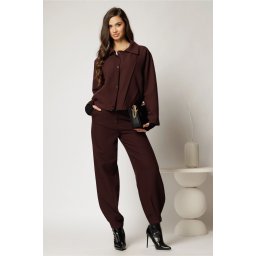 Compleu mov pruna casual format din jacheta si pantaloni