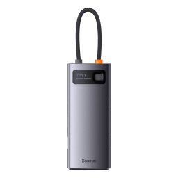 Hub USB Baseus Metal Gleam USB-C - 3x USB 3.2 1x HDMI 1x VGA 1x PD 1x RJ45 Gri