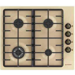 Plita Gaz Pyramis 733071 Rustic 4 Arzatoare Wok 2500W Bej