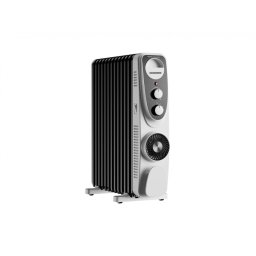 Calorifer Electric cu Ulei Heinner HOH-MVT13WH-BK 13 Elementi Ventilator Turbo 3 Setari de Putere Termostat 2500W Alb/Negru