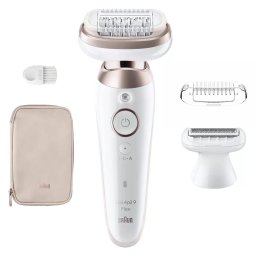 Epilator Braun Silk-epil 9 Flex 3D SES9-030 Wet&Dry Autonomie 50 Minute Alb/Auriu