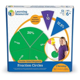 Jucarie Educativa Learning Resources Cercuri magnetice cu fractii +6 ani