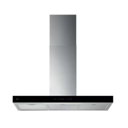 Hota Incorporabila Decorativa AEG Putere De Absorbtie 730 mc/h Conectivitate Plita Control Electronic Functie Breeze 90 cm Inox Negru