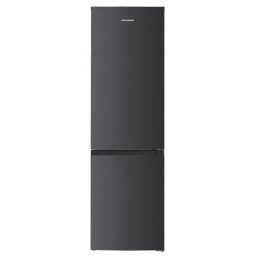 Combina frigorifica Heinner HCNF-HM253INVDGE++, no frost, motor inverter, 182+71 litri, clasa E, electronic, gri texturat
