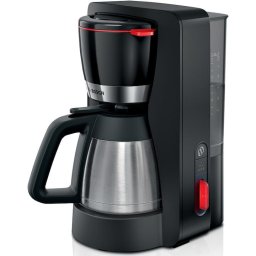 Cafetiera Cafetiera 1.1 l, cana termos cu pereti dubli, sistem antipicurare, oprire automata, rezervor de apa detasabil, cu sistem de mentinere la cald,Negru