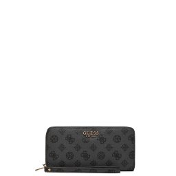GUESS Portofel Laurel Slg Large Zip Around SWPG8500460 chg charcoal logo