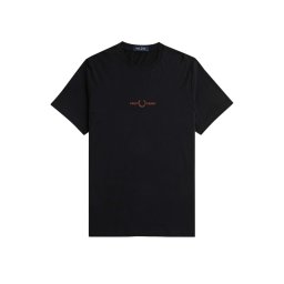 FRED PERRY T-Shirt Embroidered M4580 s76 black/whiskybrwn